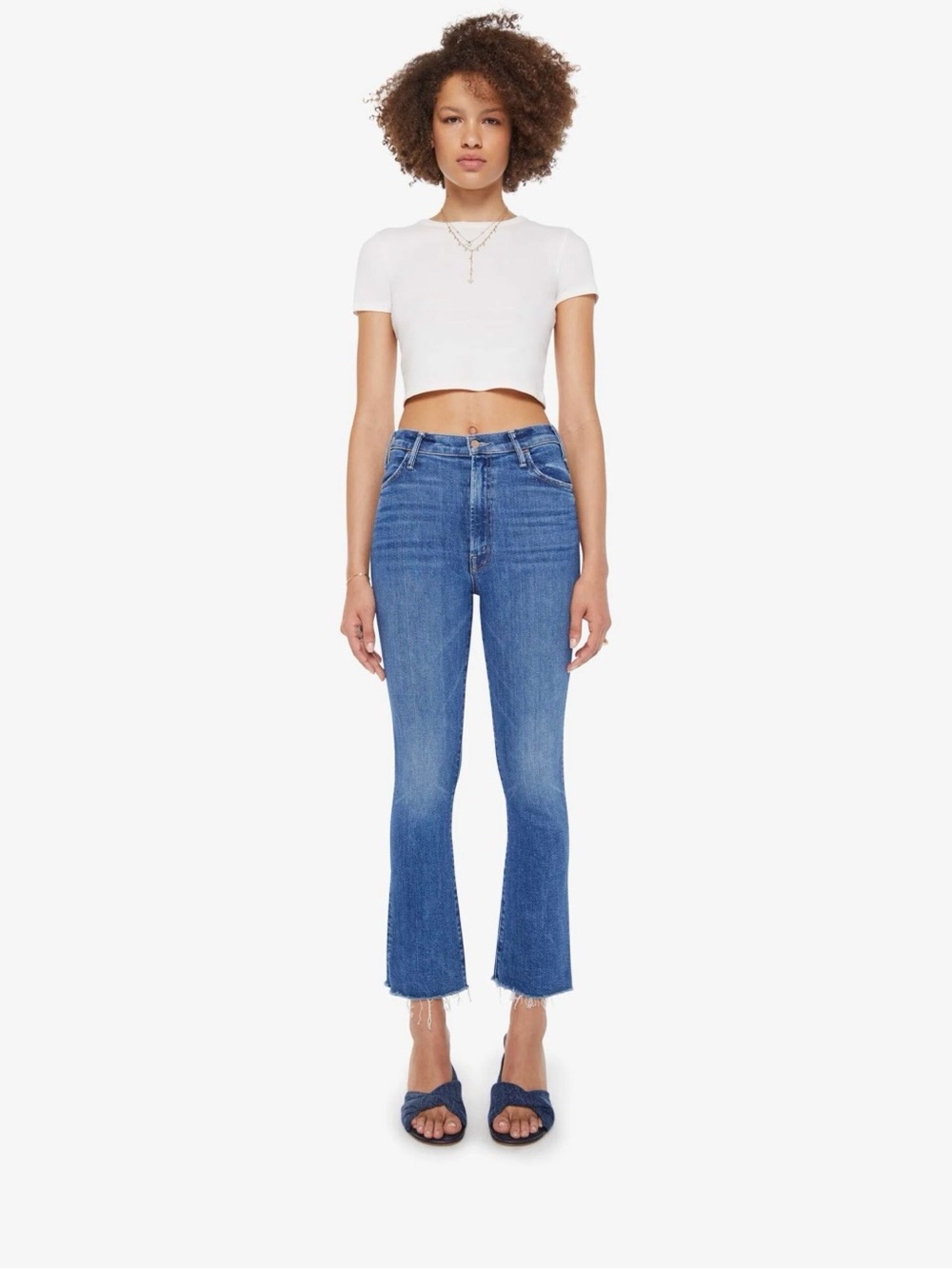MOTHER Denim The Hustler Ankle Fray Size 28 in Grasping at Straws NWT